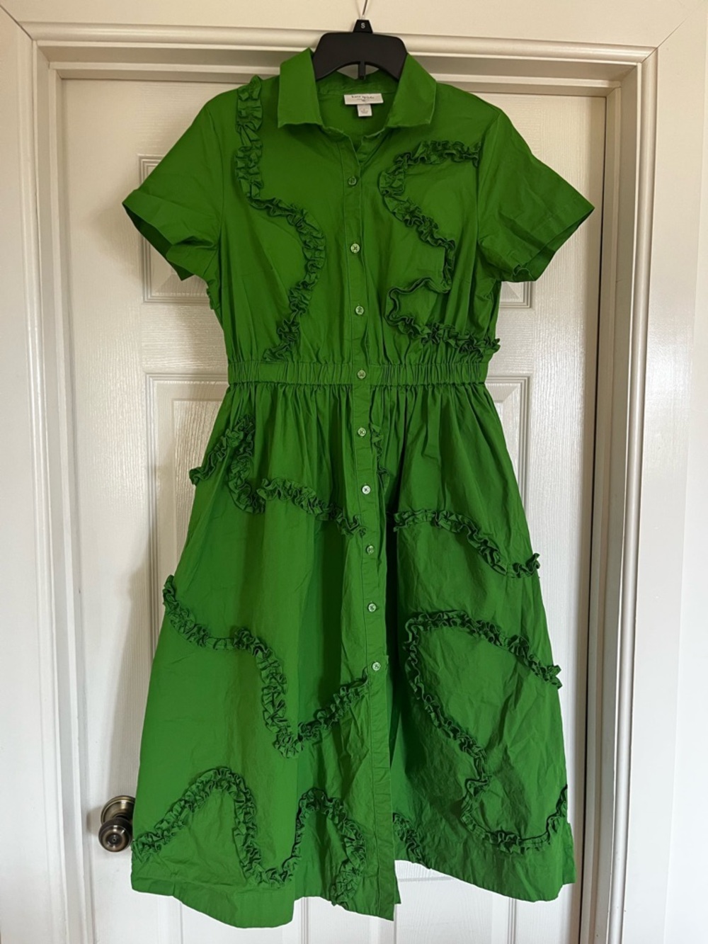 Kate Spade x Target Green Ruffle-Trim Button-Front Midi Dress - Picture 5 of 5
